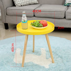 Mumucc Yellow Coffee Table,Bedside Desk,White Nordic Modern Minimalist