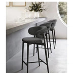 Modern Solid Wood Chairs Light Luxury Nordic Island Table Bar High Foot Designer Simple Home Comfortable Back Leisure Bar Chairs