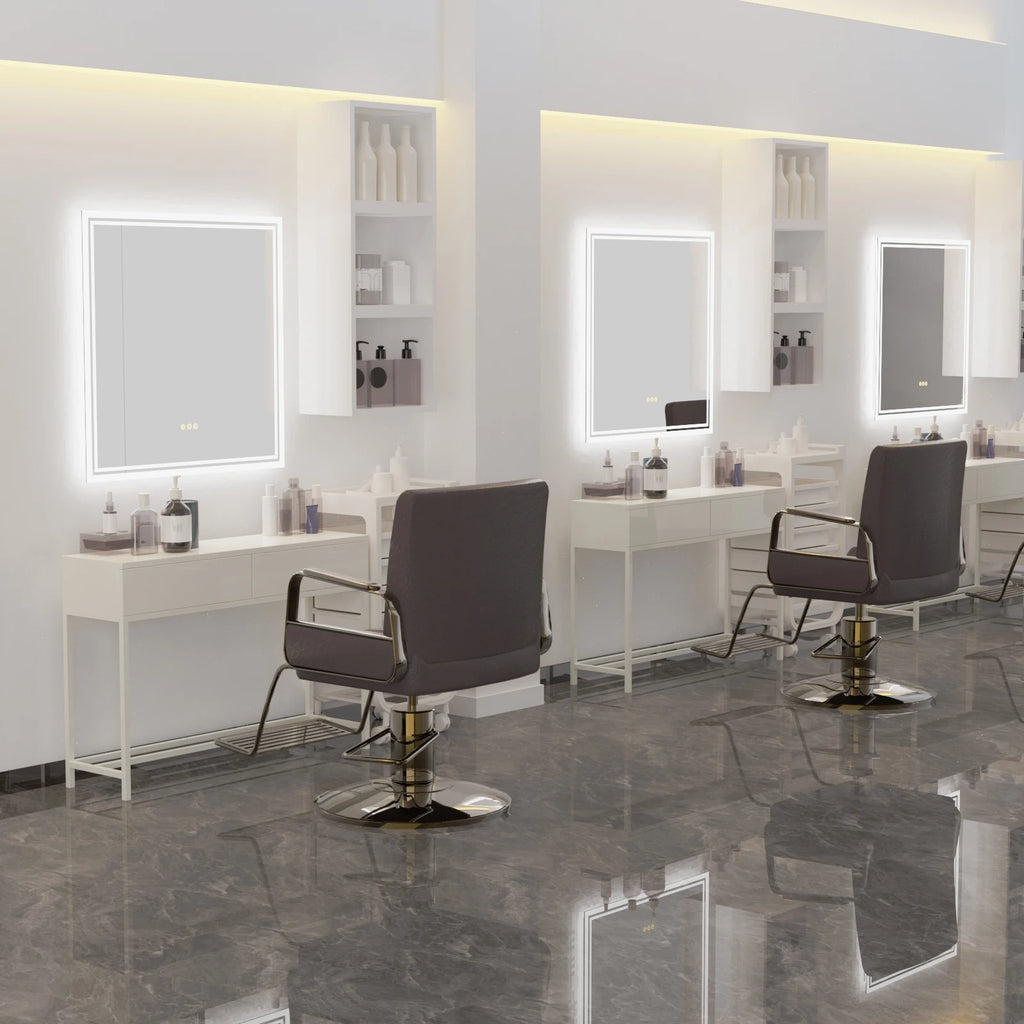 32 X 32 Inch LED Lighted Bathroom Mirror for Bathroom Wall Mounted Lighted Vanity Mirror Dimmable White Anti-Fog Vanity