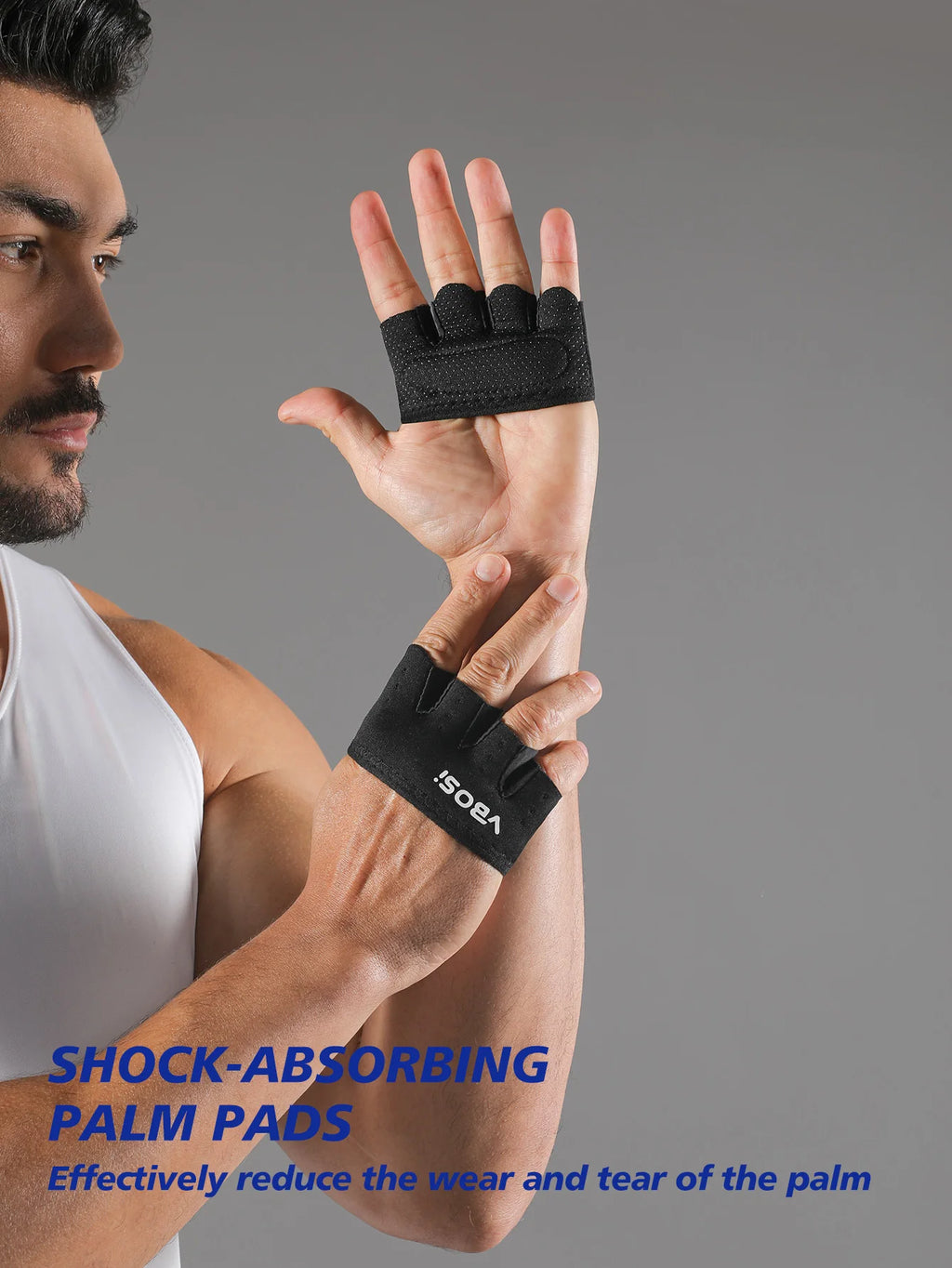 VBOSi Women Men Four-Finger Workout Gloves for Fitness, Weightlifting & Training