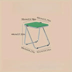 Chic Transparent Folding Side Table - Modern Coffee Table with Metal Frame, Ideal for Living Room Bedroom & Compact Storage