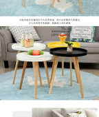 Mumucc Yellow Coffee Table,Bedside Desk,White Nordic Modern Minimalist