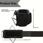 Wrist Cuffs for Cable Machine, Adjustable Neoprene Padding