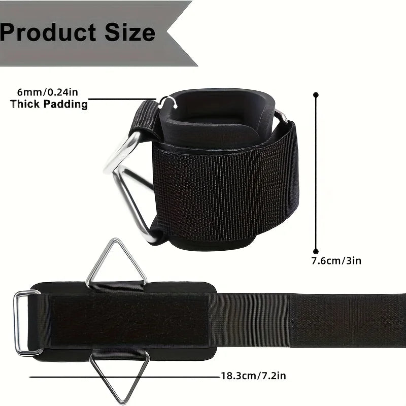 Wrist Cuffs for Cable Machine, Adjustable Neoprene Padding
