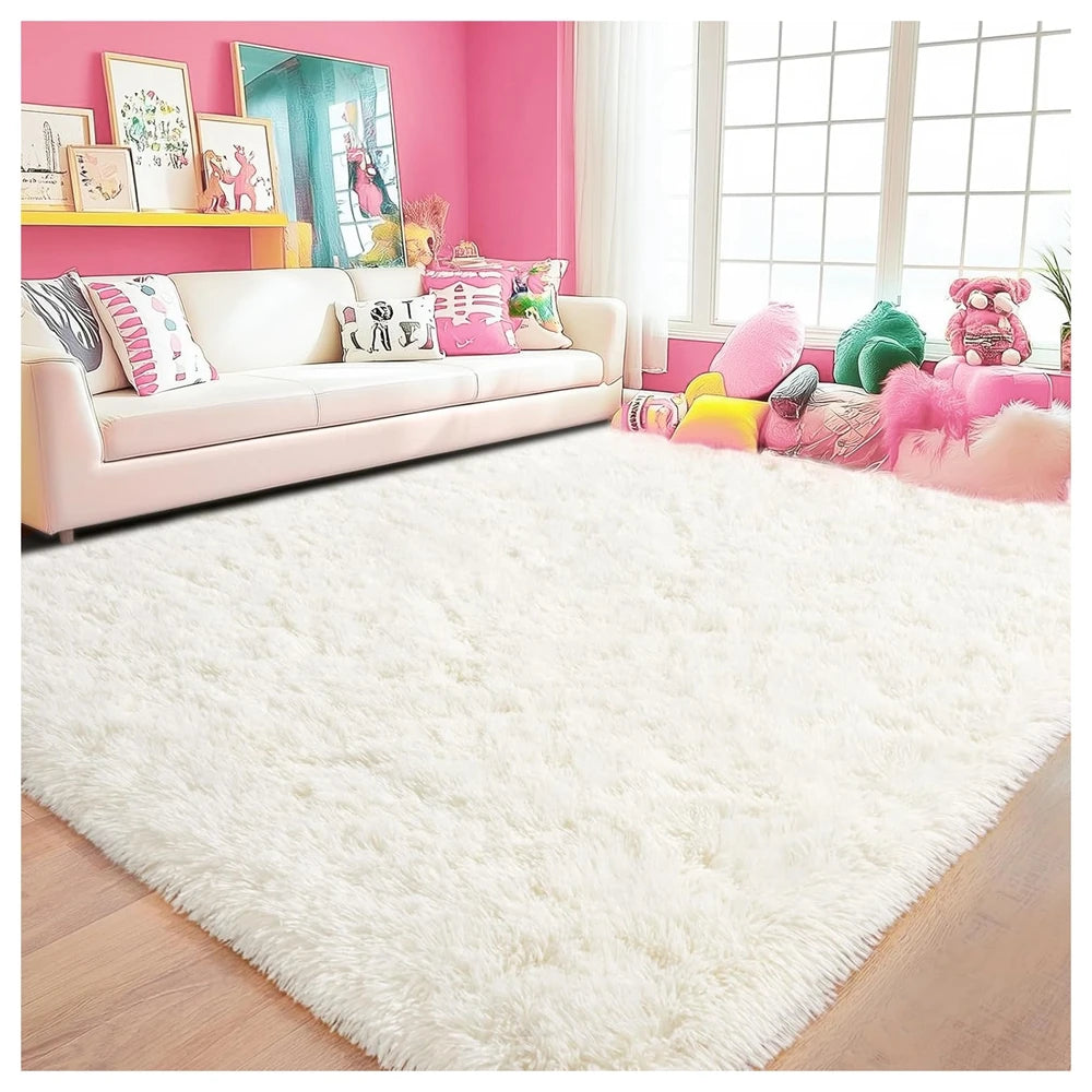Long Plush Carpet For Living Room Sofa Area Rugs Modern Ultra-Soft Fluffy Floor Mat Kids Bedroom Bedside Rugs Home Decor Gray
