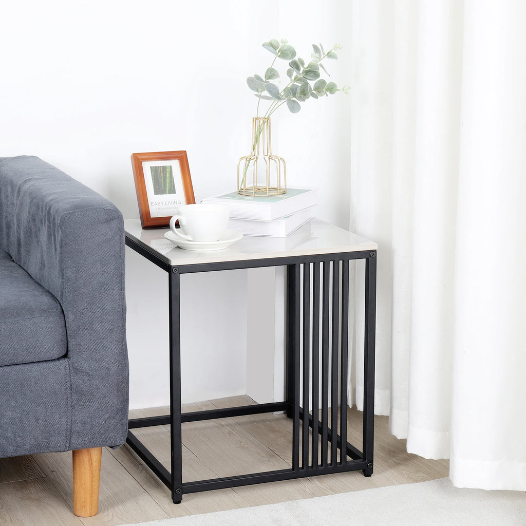 Solid Marble Coffee Table Sofa Side End Bedside Nightstand Furniture