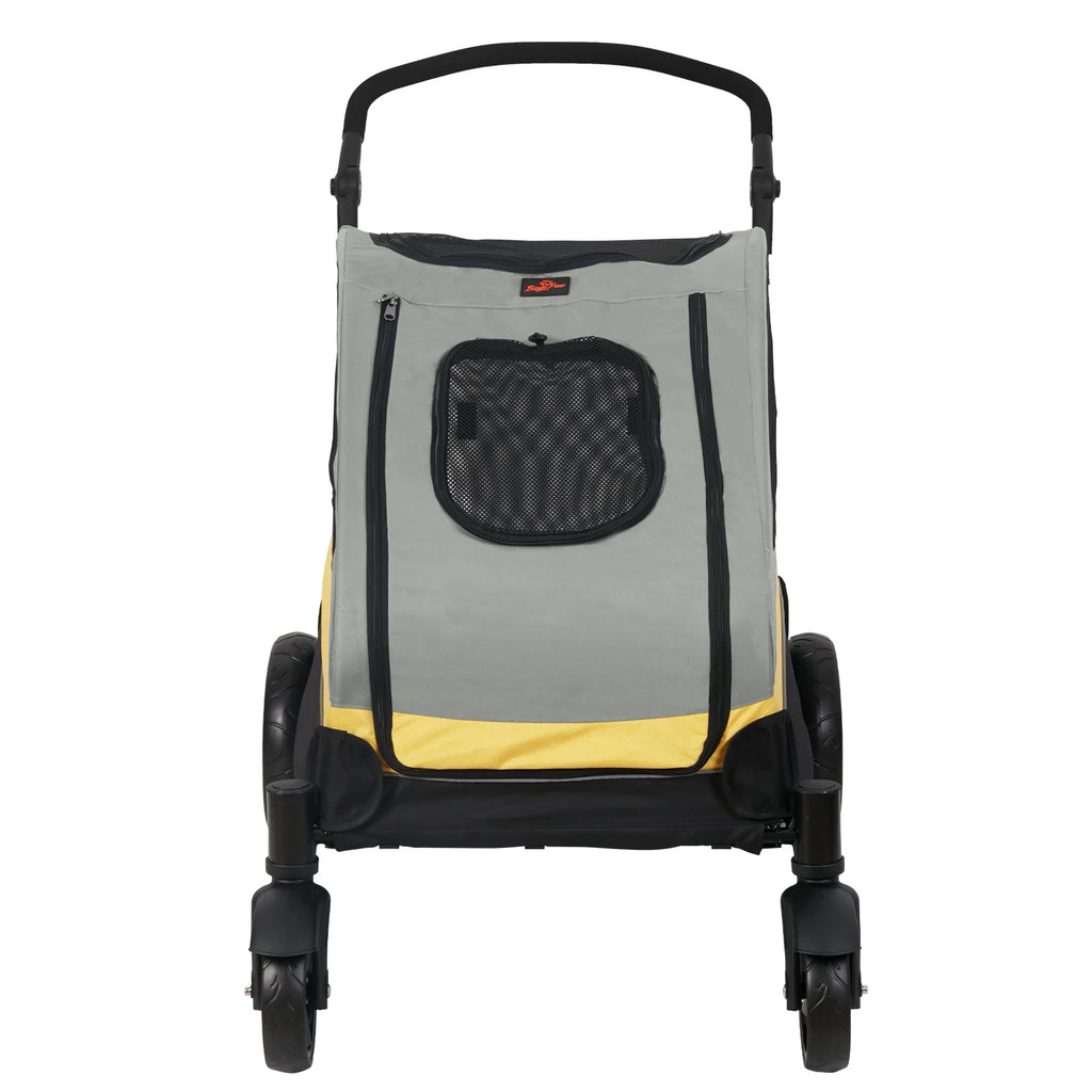 Large Dog Stroller 4 Wheel Pet Trolley Carrier Foldable for 2 Dogs up to 121 lbs