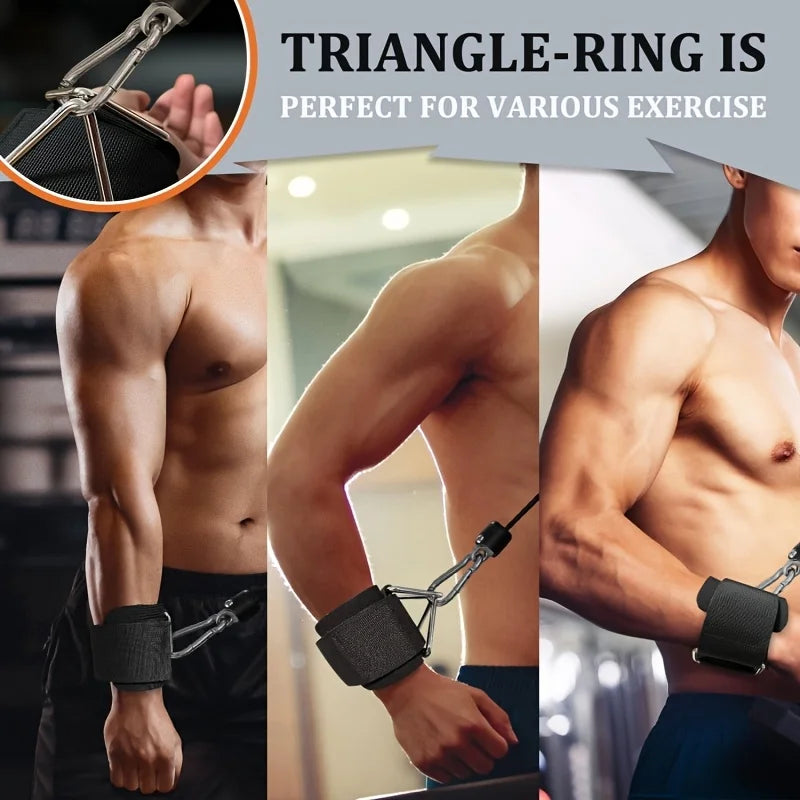 Wrist Cuffs for Cable Machine, Adjustable Neoprene Padding