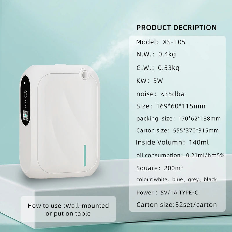 Aroma Diffuser Scent Air Machine Bluetooth APP Control Fragrance Diffuser