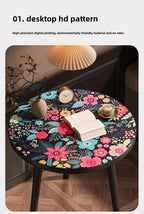 Mandala Coffee Table Removable Mini Desk Wooden Coffee Side Table Living Room Furniture Sofa Bedside Round Table Bedroom Home