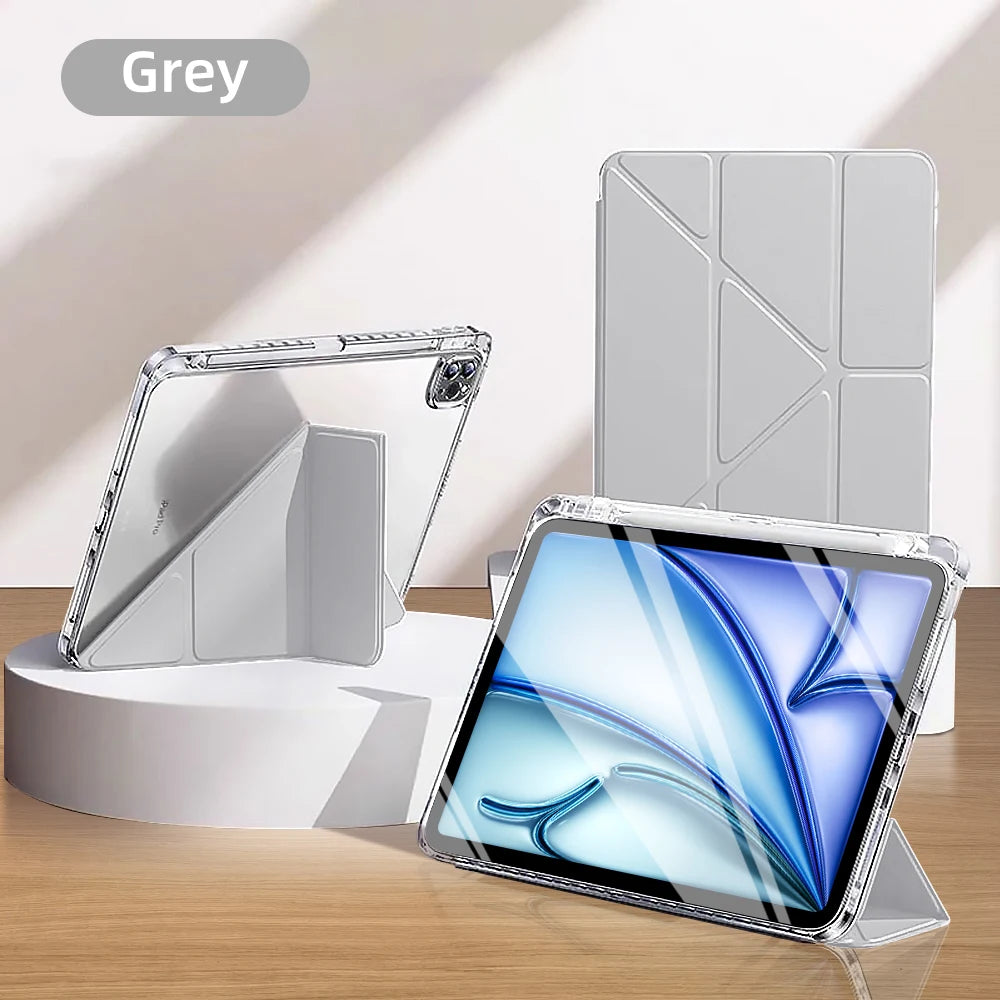 For iPad iPad Air11 13 M4 M3 M2 A16 2025 Air 4/5/6th iPad Pro11 13 12.9 10th Gen 7/8/9th 10.9 10.5 10.2 9.7 Y Fold Magnetic Case