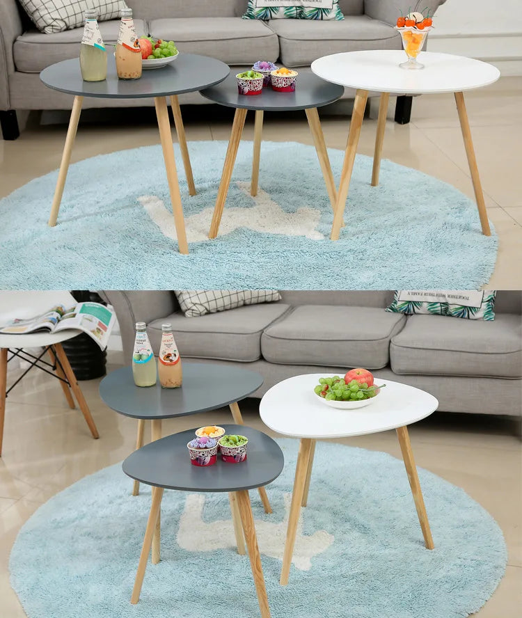 Mumucc Yellow Coffee Table,Bedside Desk,White Nordic Modern Minimalist