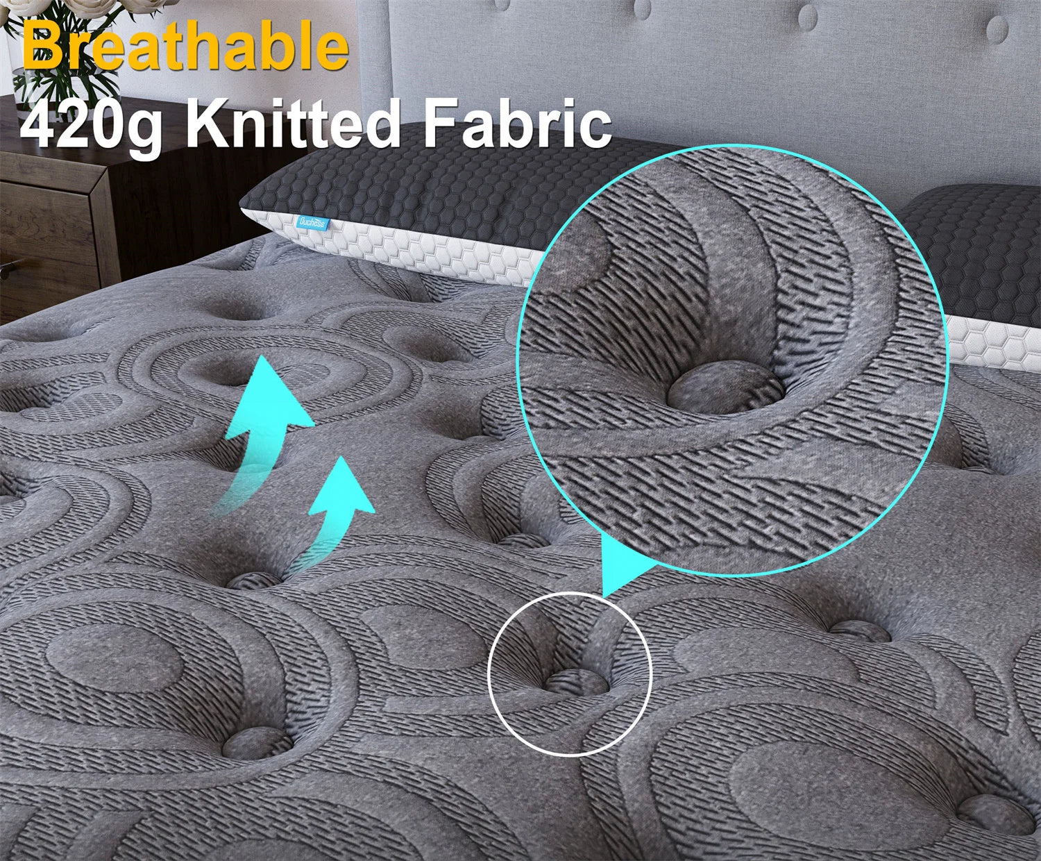 Duchess Queen Size Pocket Spring Mattress Medium Firm Foam