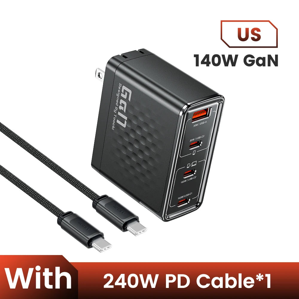 Toocki 140W GaN Charger Fast USB C Charger