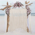Macrame Curtain Wall Hanging Handmade Boho Curtains for Wedding Backdrop Arch Closet Room Divider Boho Wall Decor