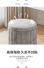 Fashion Storage Stool, Shoe Changing Stool, Makeup Stool, Bedroom Dressing Table Round Stool, New Round Stool with Storage Space