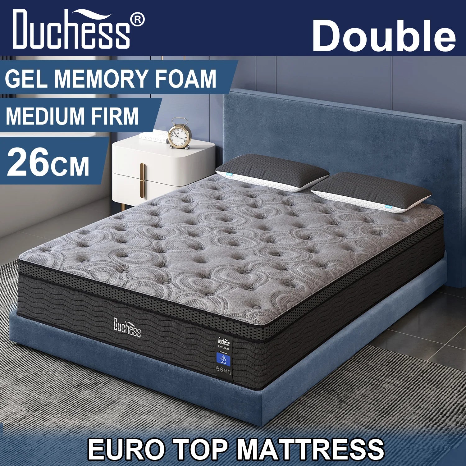 Duchess Pocket Spring Mattress Medium Firm Foam Double Size