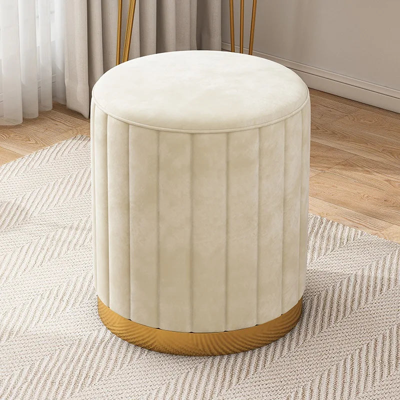 Fashion Storage Stool, Shoe Changing Stool, Makeup Stool, Bedroom Dressing Table Round Stool, New Round Stool with Storage Space