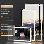 Wisfor 48x24 LED Bathroom Mirror with Dual Lights, Anti-Fog, Bluetooth Speaker, 3 Colors Temperature & Dimmable, Lighted Mirrors