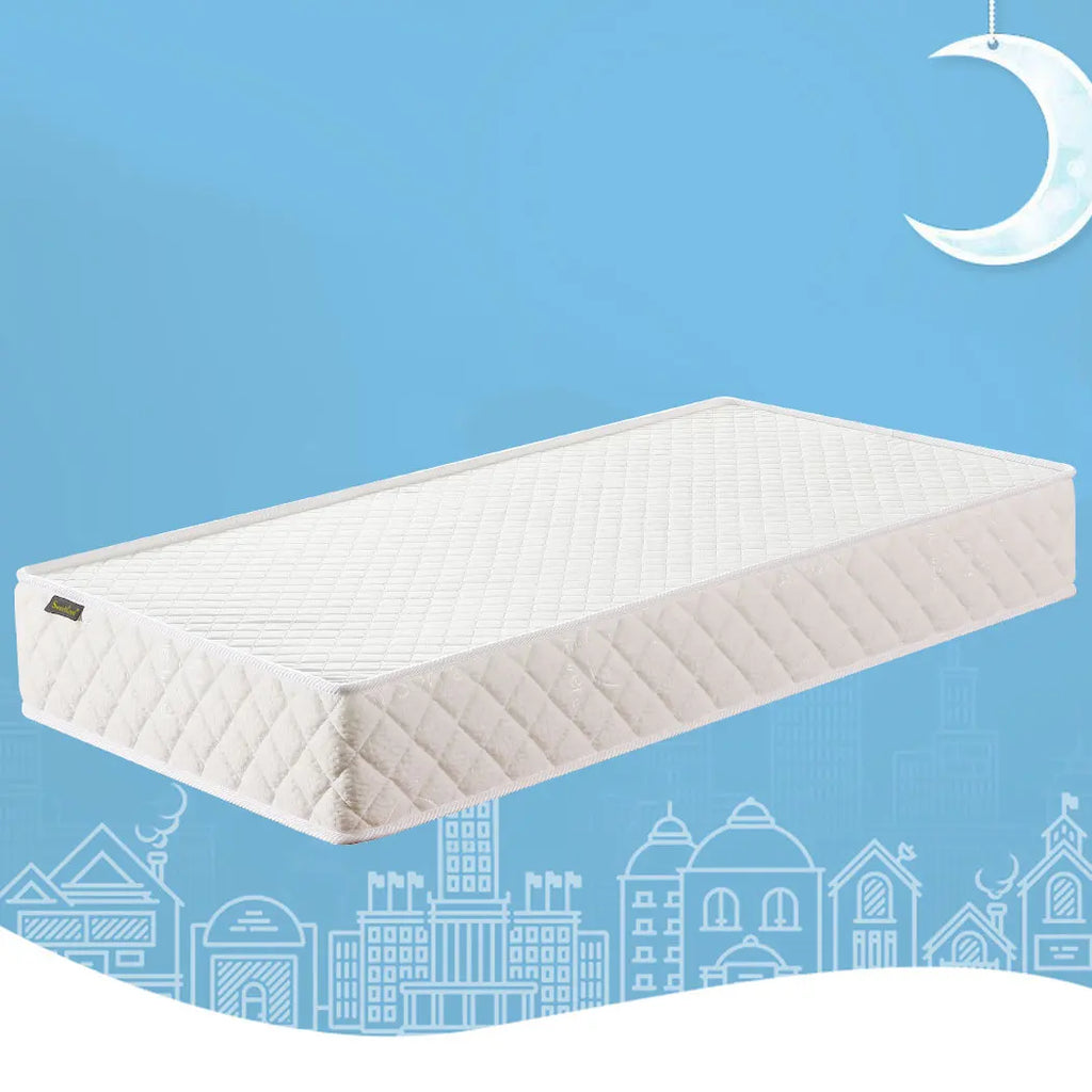 Baby Crib Cot Mattress Toddler Bed Bonnell Spring Foam PEVA Fabric Mattresses