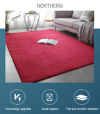 VIKAMA Modern Coral Velvet Carpet Soft Non-Slip Living Room Bedroom Carpet Large Area Children's Play Floor Mat For Home Decor