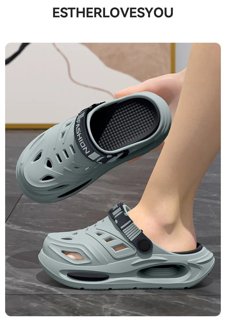 Men's Special Arch Support Hole Hole Shoes Summer Outdoor Wear Long Standing Not Tired Foot Anti-Slip Deodorant Slippers