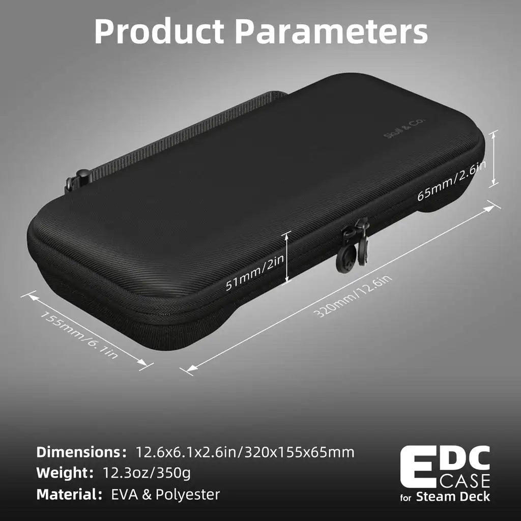Skull & Co. GripCase SD Protective Case Standable Cover Soft Material Shell for Steam Deck EDC Case Carring Bag for Steam OLED