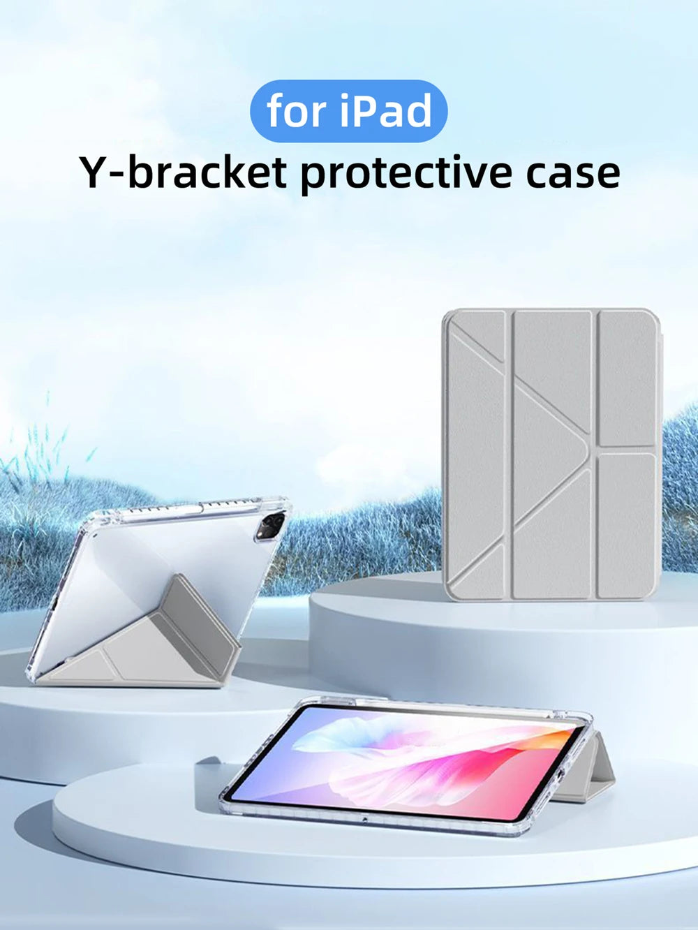 For iPad iPad Air11 13 M4 M3 M2 A16 2025 Air 4/5/6th iPad Pro11 13 12.9 10th Gen 7/8/9th 10.9 10.5 10.2 9.7 Y Fold Magnetic Case