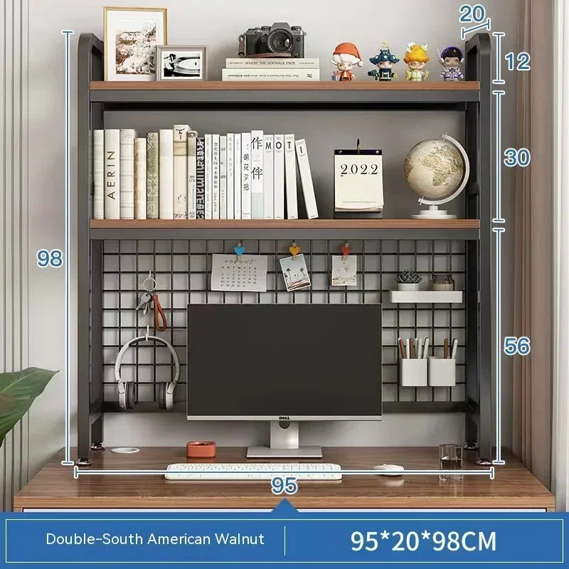 Desktop Multi-Layer Wrought Iron Shelf Bookcase