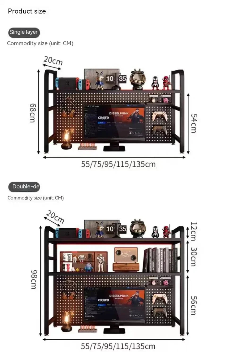 Desktop Multi-Layer Wrought Iron Shelf Bookcase