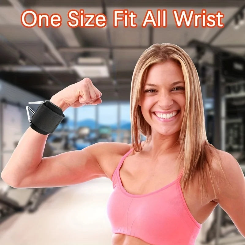 Wrist Cuffs for Cable Machine, Adjustable Neoprene Padding