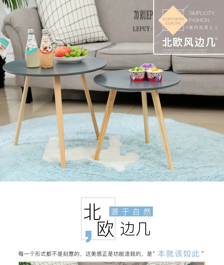 Mumucc Yellow Coffee Table,Bedside Desk,White Nordic Modern Minimalist