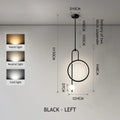 Modern Simple Ring Glass Ball Pendant Lamp Luxury Living Room Study Led Hanging Chandelier Bedroom Bedhead Decorative Lighting