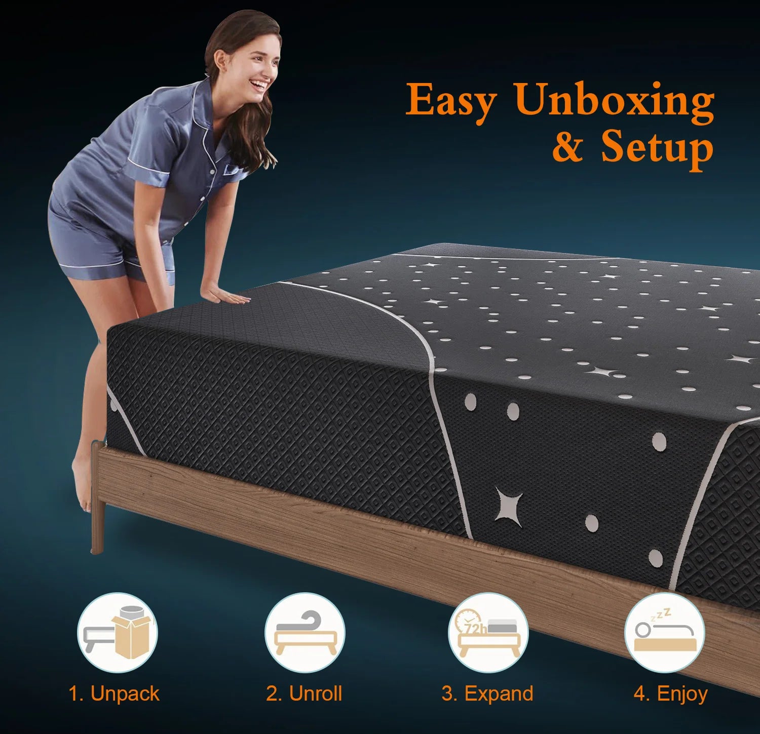 DOUBLE Size Mattress Bed Pocket Spring Foam Medium Firm W/ Cover
