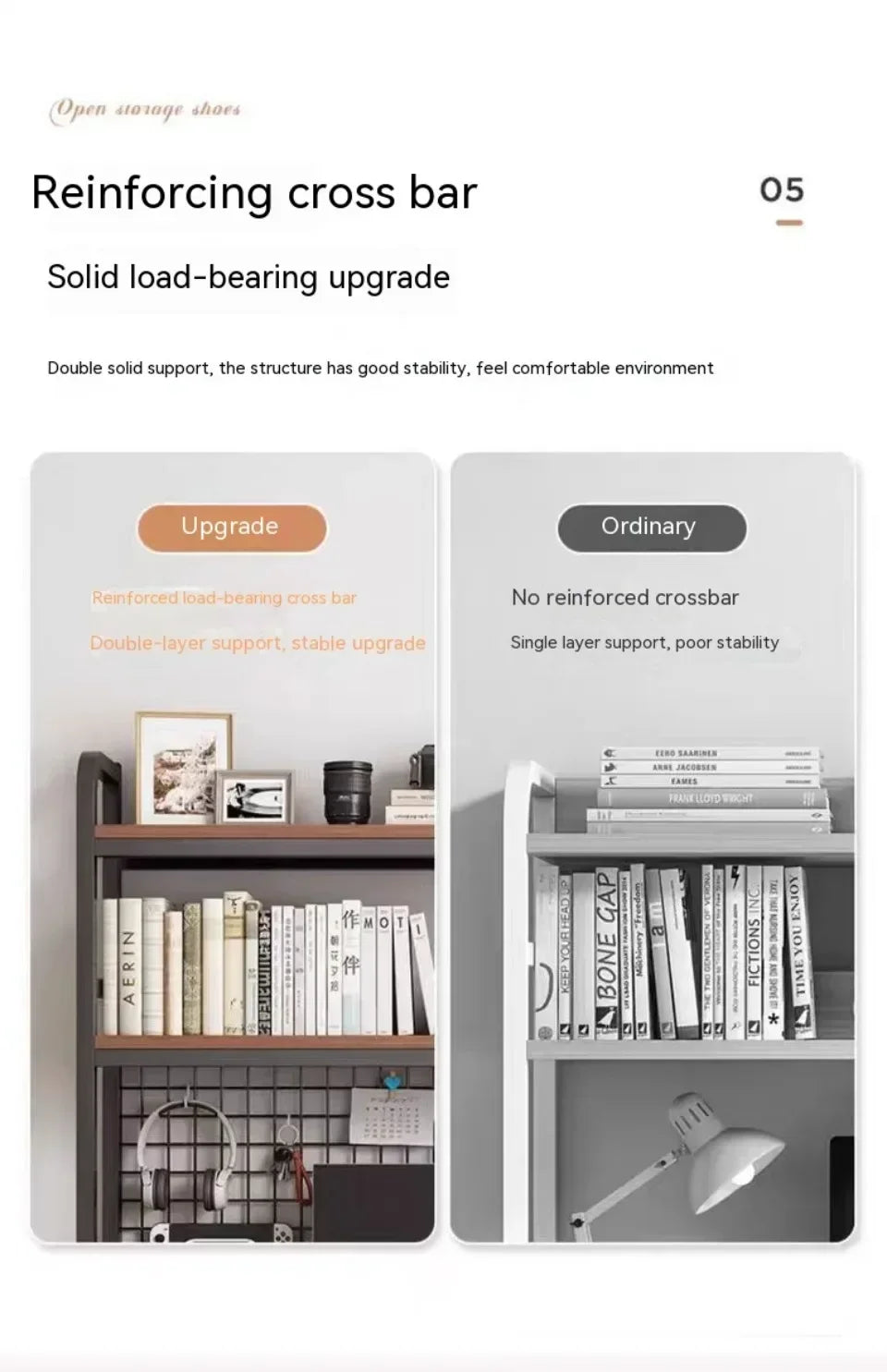 Desktop Multi-Layer Wrought Iron Shelf Bookcase