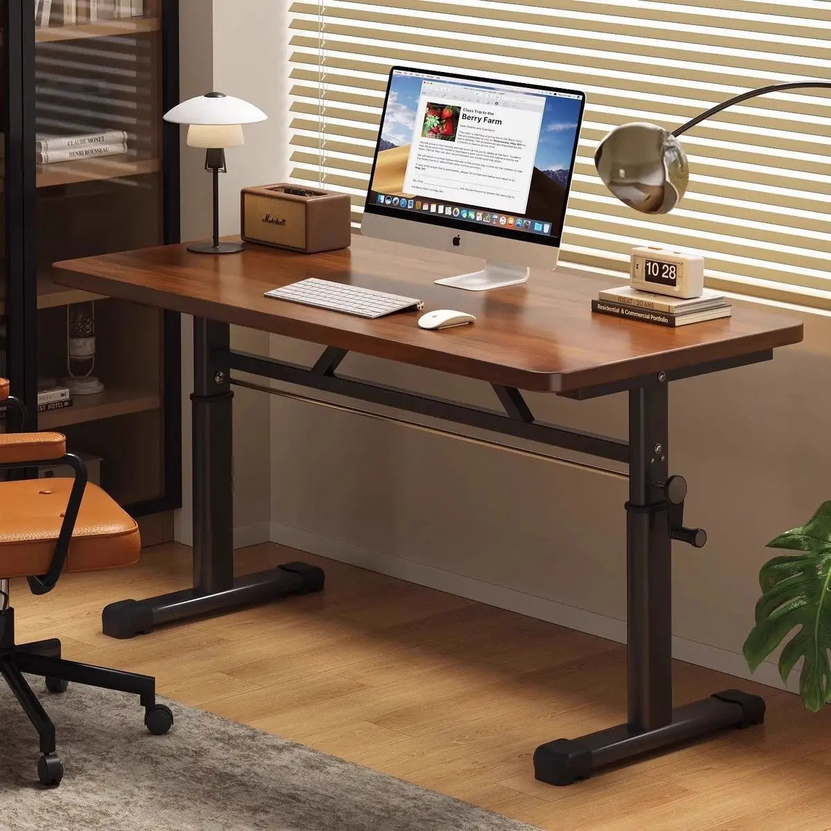 Modern Simple Adjustable Height Computer Desk Ergonomic Study Table for Home Office Durable Writing Desk Furniture