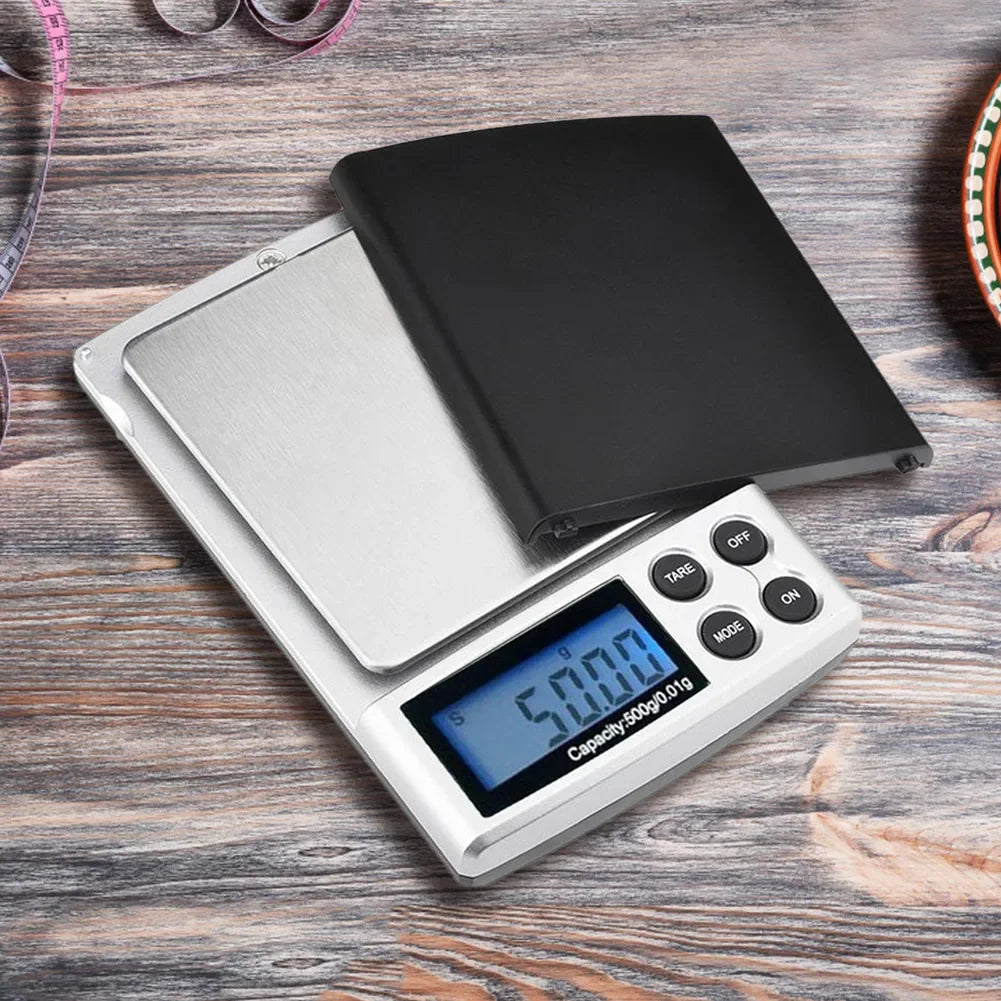 500gx0.01g Mini Digital Pocket Scales LCD Display Electronic Scales High Precision for Jewelry/Gemstones/Precious Metals/Coins