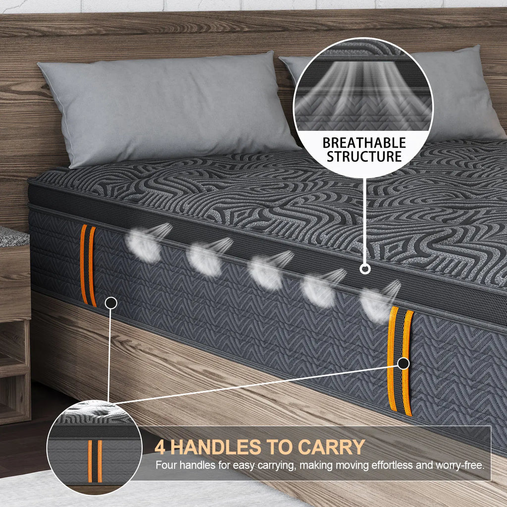 Gel Memory Foam Mattress Queen Double King Single Bed Pocket Spring Foam 30cm