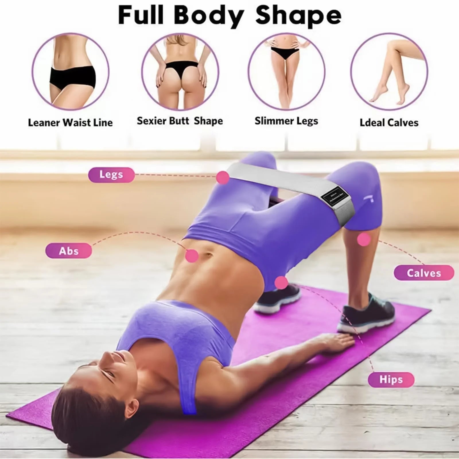 Fabric Resistance Hip Booty Bands