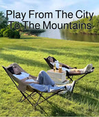Outdoor Portable Camping Recliner Foldable Nap Beach Chair with Leg Support