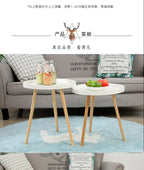 Mumucc Yellow Coffee Table,Bedside Desk,White Nordic Modern Minimalist