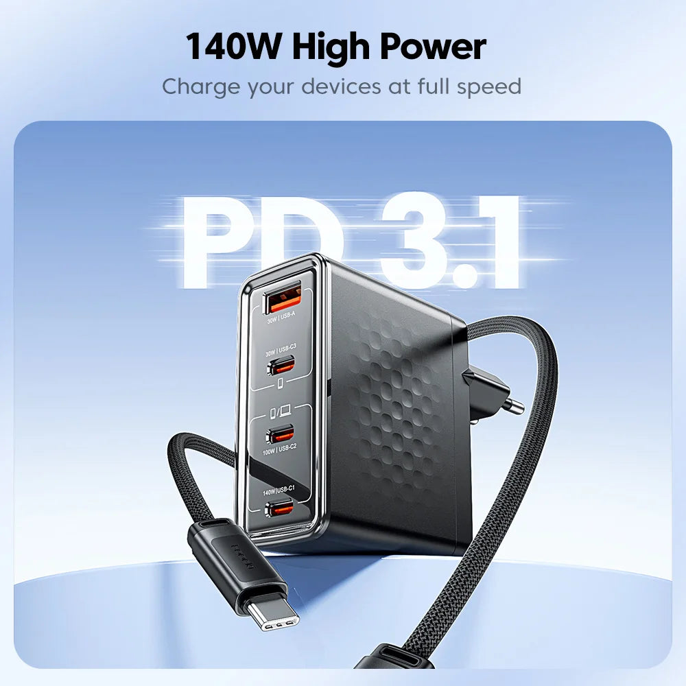 Toocki 140W GaN Charger Fast USB C Charger