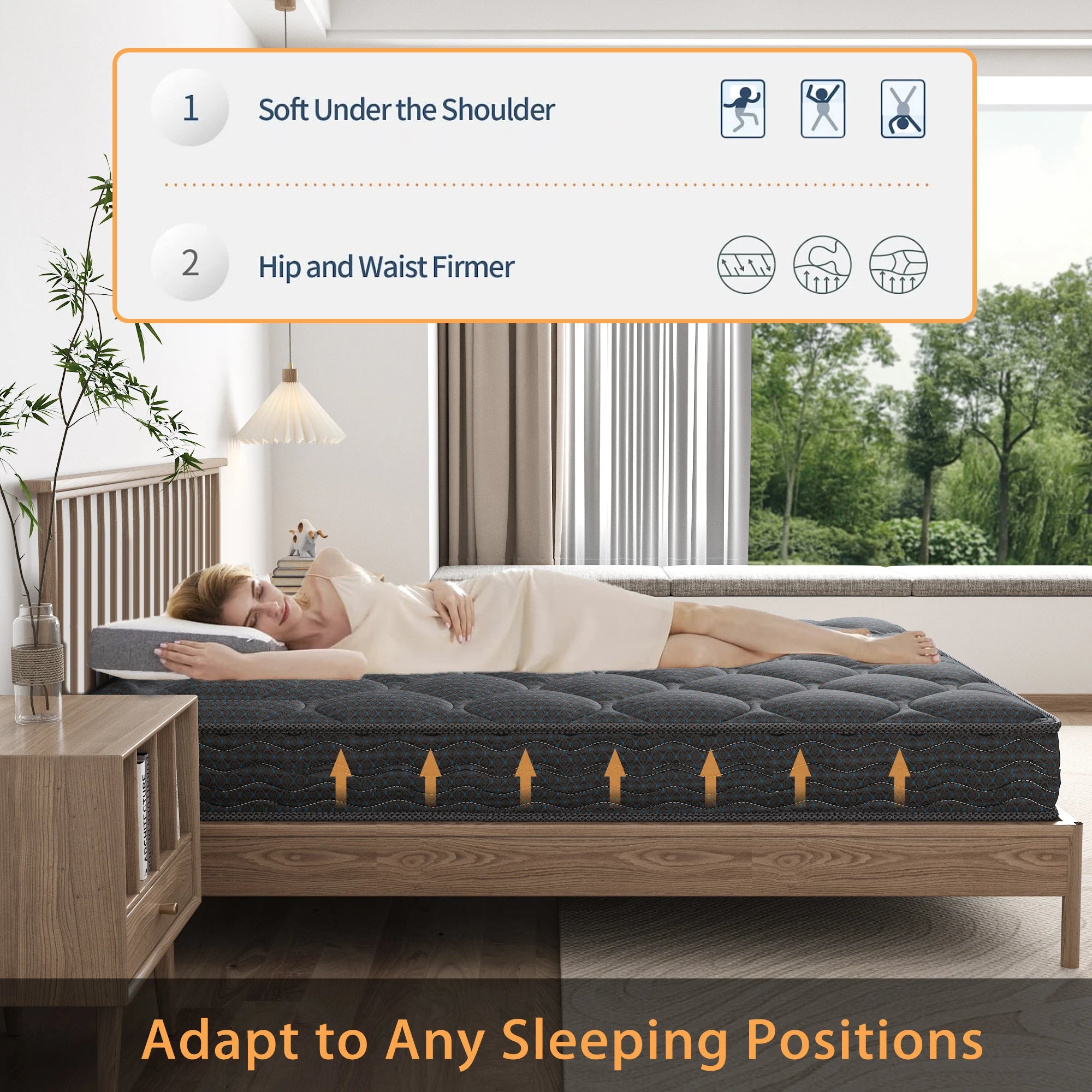 Queen Double King Single Bed Mattress Innerspring Foam Euro Tight Top 16cm/22cm