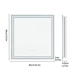 32 X 32 Inch LED Lighted Bathroom Mirror for Bathroom Wall Mounted Lighted Vanity Mirror Dimmable White Anti-Fog Vanity