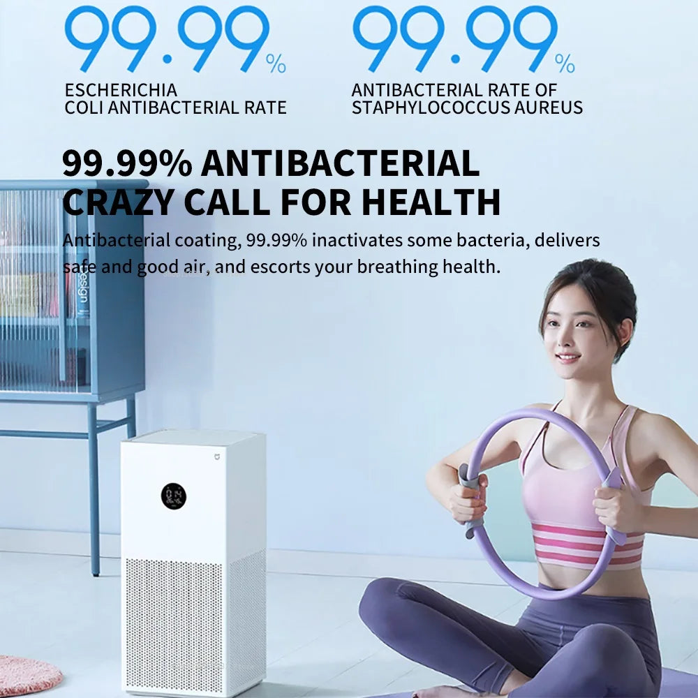 NEW XIAOMI Smart Air Purifier 4 Lite LED Display Quadruple Purification Aldehyde Removal Home Air Ionizer 35.8dB(A) Low noise