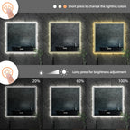 32 X 32 Inch LED Lighted Bathroom Mirror for Bathroom Wall Mounted Lighted Vanity Mirror Dimmable White Anti-Fog Vanity