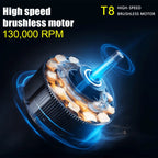130000RPM Electric Air Duster Compressed Air Duster Speed Adjustable Turbo Fan Cordless Portable Jet Dry Blower