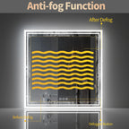 32 X 32 Inch LED Lighted Bathroom Mirror for Bathroom Wall Mounted Lighted Vanity Mirror Dimmable White Anti-Fog Vanity