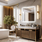 32 X 32 Inch LED Lighted Bathroom Mirror for Bathroom Wall Mounted Lighted Vanity Mirror Dimmable White Anti-Fog Vanity
