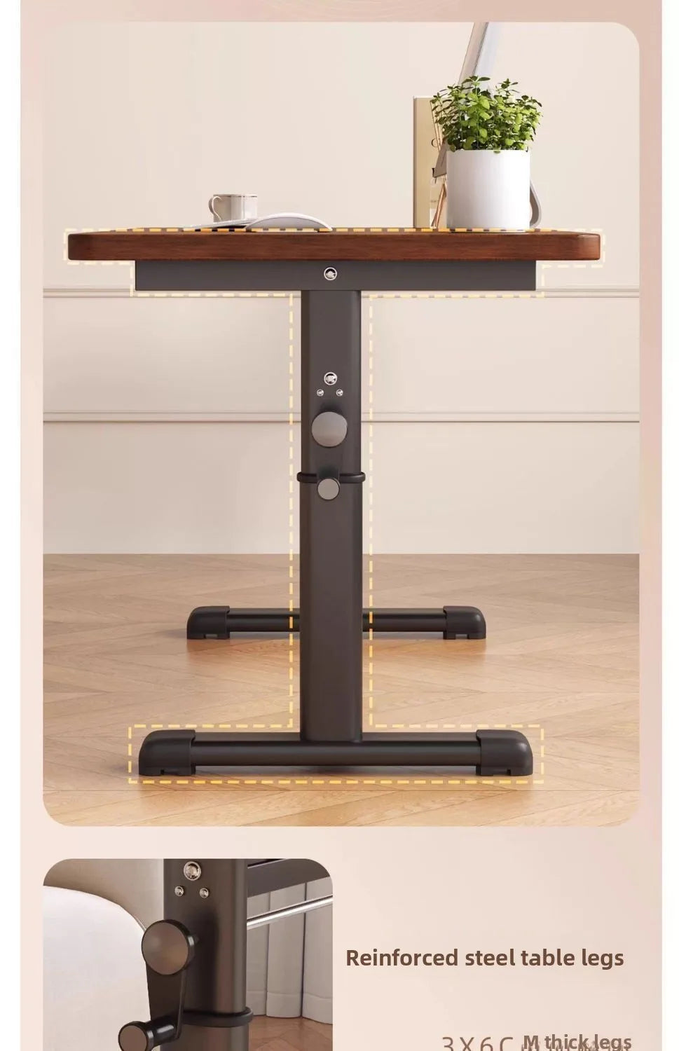 Modern Simple Adjustable Height Computer Desk Ergonomic Study Table for Home Office Durable Writing Desk Furniture